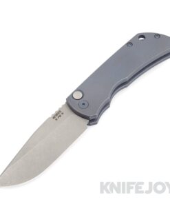 McNees Knives PM Mac 2 AutoMac Stonewash Magnacut Blade with SW Blue/ Bronze Atomic Titanium Handle