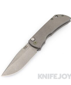 McNees Knives PM Mac 2 AutoMac Stonewash Magnacut Blade with SW Atomic Titanium Handle/ Green Hardware