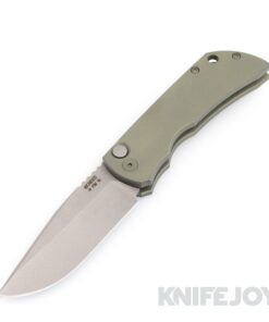 McNees Knives PM Mac 2 AutoMac Stonewash Magnacut Blade with Matte Green Titanium Handle