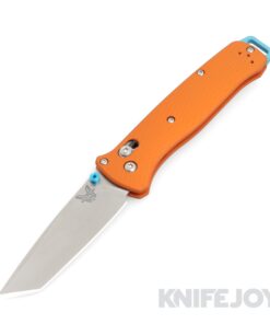Benchmade Bailout 537-2301 AXIS Lock SHOT Show 2023 Limited Edition CPM-3V Satin Tanto Blade with Orange Anodized Aluminum Handles