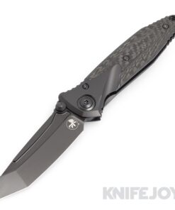 MICROTECH 261-1DLCTCFTIS Signature Series Socom Bravo Tanto DLC Standard Blade with DLC Hardware/ Carbon Fiber Scales/ DLC Titanium Handles