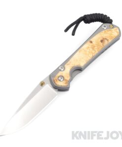 Chris Reeve Knives Small Sebenza 31 Drop Point Magnacut Blade with Box Elder Inlay Titanium Handles