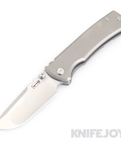 Chaves Ultramar Redencion Street Framelock Belt Finish Drop Point Blade with Stonewash Titanium Handles(ST/RDP/SWTI/BF)