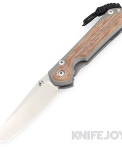 Chris Reeve Knives Large Sebenza 31 Tanto Magnacut Blade with Natural Canvas Micarta Inlay Titanium Handles
