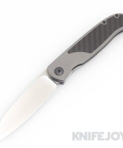 Trevor Burger Custom Knives TBC-ATLAS22 Atlas SFL Wharncliffe Satin Blade with 3K Twill Carbon Fiber Inlay/ Titanium Handles/ PVD Hardware