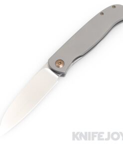 Trevor Burger Custom Knives TBC-ATLAS23 Atlas SFL Wharncliffe Satin Blade with Smooth Titanium Handles/ Bronze Hardware