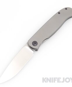 Trevor Burger Custom Knives TBC-ATLAS33 Atlas SFL Drop Point Satin Blade with Smooth Titanium Handles/ PVD Hardware