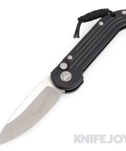 MICROTECH 135-10AP Auto L.U.D.T. Apocalyptic Standard Blade with Black Aluminum Handles