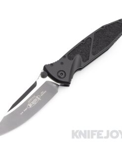 MICROTECH 160-1T SOCOM Elite Folder Single Edge Tactical Blade with Black Aluminum Handles
