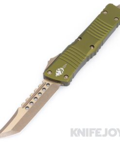 MICROTECH 219-13APODS Combat Troodon Hellhound OTF Signature Series Auto Apocalyptic Bronze Tanto Blade with OD Green Aluminum Handles