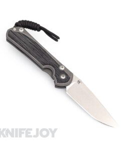 Chris Reeve Knives Small Sebenza 31 LH Drop Point Magnacut Blade with Black Canvas Micarta Inlay Handles