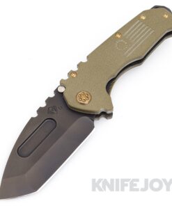 Medford Knives Praetorian Scout M/P D2 PVD Tanto Blade with OD Green G10 Handles/ Bronze HW