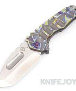 Medford Knives Praetorian Ti S45VN Satin Tanto Blade with Silver/ Pen Flamed Stained Glass Handles/ Flamed Hardware and Clip