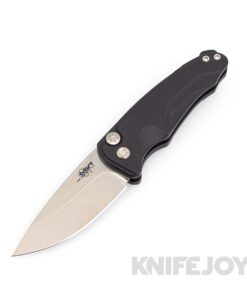 Medford Smooth Criminal Auto Knife S45VN Tumbled Blade with Black Aluminum Handles/ Standard Hardware and Clip