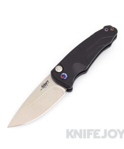 Medford Smooth Criminal Auto Knife S45VN Tumbled Blade with Black Aluminum Handles/ Flamed Hardware and Clip