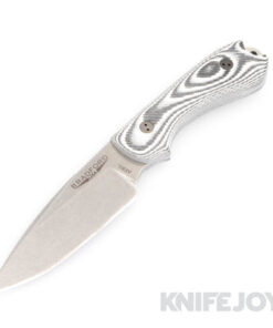 Bradford Knives BRAD3FE118A Guardian3 Tumbled Blade with 3D Black/White Micarta Handles