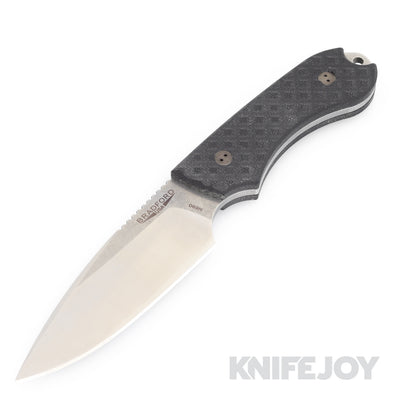 Bradford Knives BRAD4FE001N690 Satin SW Finish Guardian4 Textured Black G10 Handle