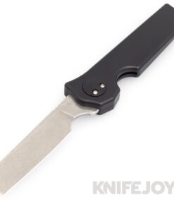 Paragon ASH-KRAZOR-AB-SW Krazor Series S35VN Stonewash Blade with Black Anodized Aluminum Handles/ Ti Clip