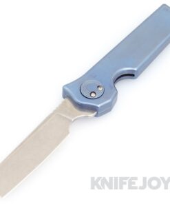 Paragon ASH-TY-KRAZOR-BLU-SW TY-Krazor Series S35VN Stonewash Blade with Blue Anodized Titanium Handles/ Ti Clip
