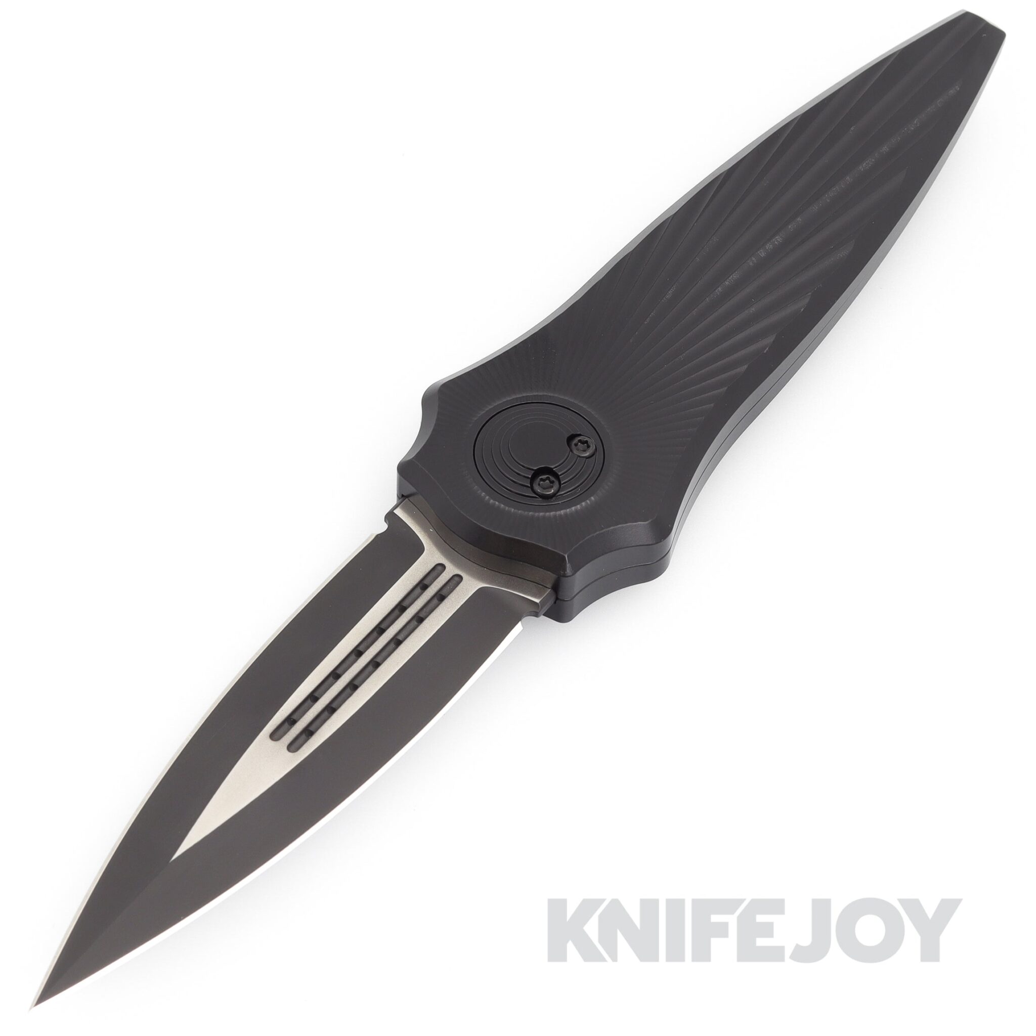Paragon ASH-WLOCX-TSB-B-DO-B2T Warlockx GEN2 S35VN 2Tone Black Blade with Black Anodized Starburst Tapered Aluminum Handle/ Ti Clip