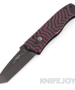 Pro-tech Knives PT-EMERSONCUSTOMH Emerson Auto DLC Blade with Striped MICARTA Handle