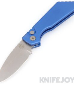 Pro-tech Knives PT201-Blue Pro-Strider PT+ Auto Stonewash Magnacut Blade with Solid Blue Handles