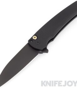 Pro-tech Knives 5306 Malibu Flipper Blade Show Atlanta 2023 DLC Magnacut Wharncliffe Blade with Black Textured Handle/ Mosaic Pin Push Button