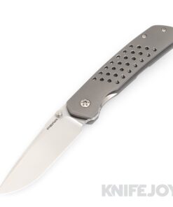 Enrique Pena Custom Victoria  Front Flipper Victoria Satin Blade with Speed Hole Engraved Titanium Handles/ Mokuti Clip