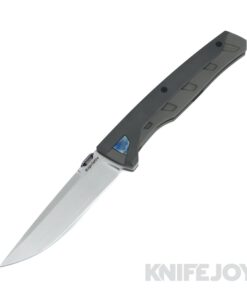 Suprlativ Matador Folder Knife M390 Hand Rubbed Satin Blade with Zirconium Inlays/ Dark Blast Titanium Handles