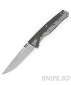 Suprlativ Matador Folder Knife M390 Belt Satin Blade with Dark Blast Ti Inlays/ Dark Blast Titanium Handles