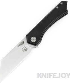 Something Obscene Company LEK Double Beveled Satin Blade with Black Titanium Handles (Satin+Black)