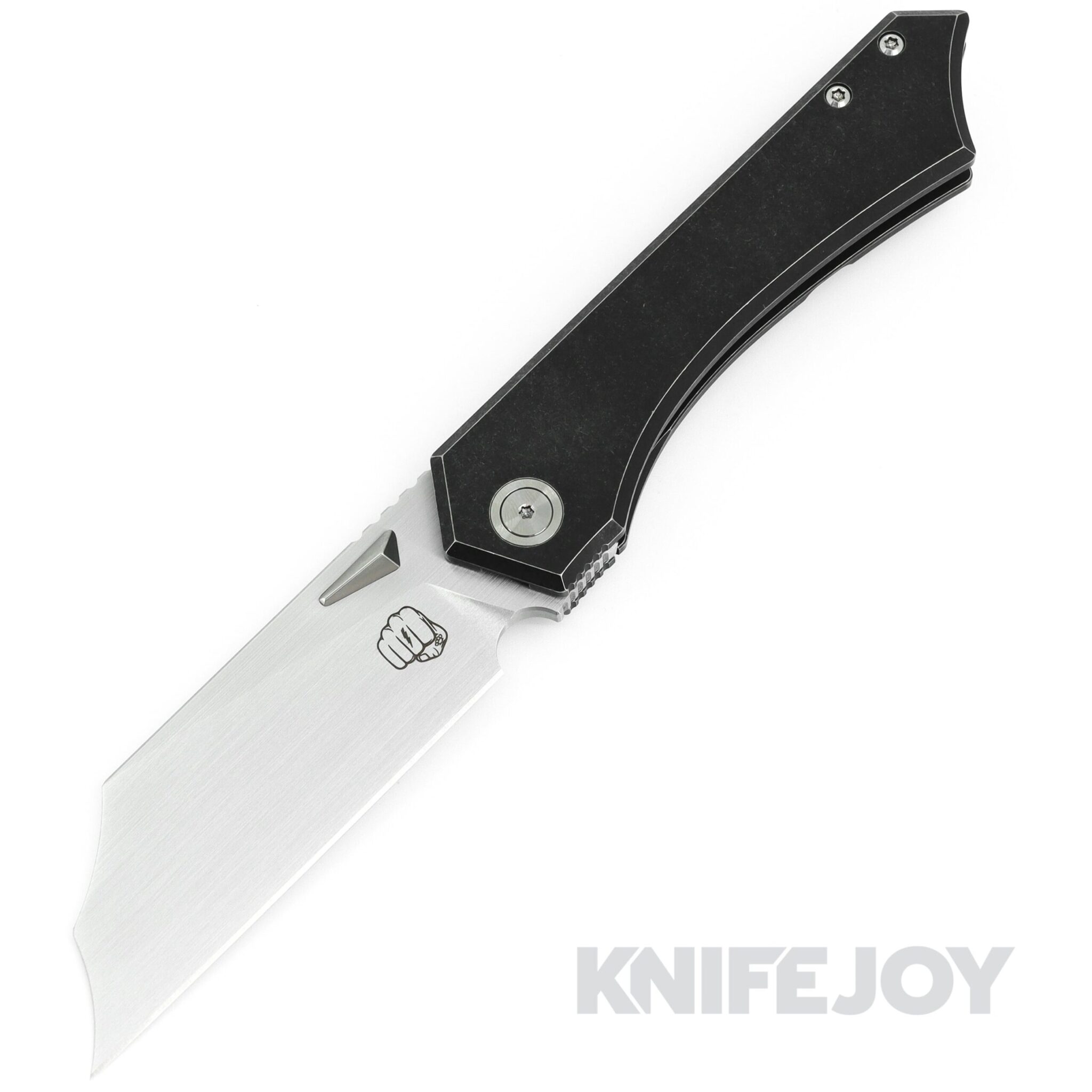 Something Obscene Company LEK Double Beveled Satin Blade with Black Titanium Handles (Satin+Black)