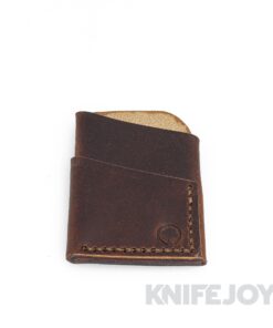 Redeemed Creations Company Slim Leather Wallet Brown with Cocoa Threads