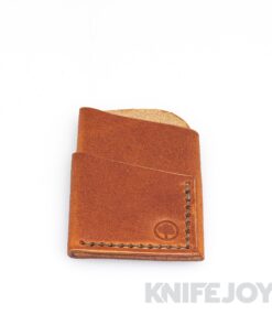 Redeemed Creations Company Slim Leather Wallet Tan with Cocoa Threads
