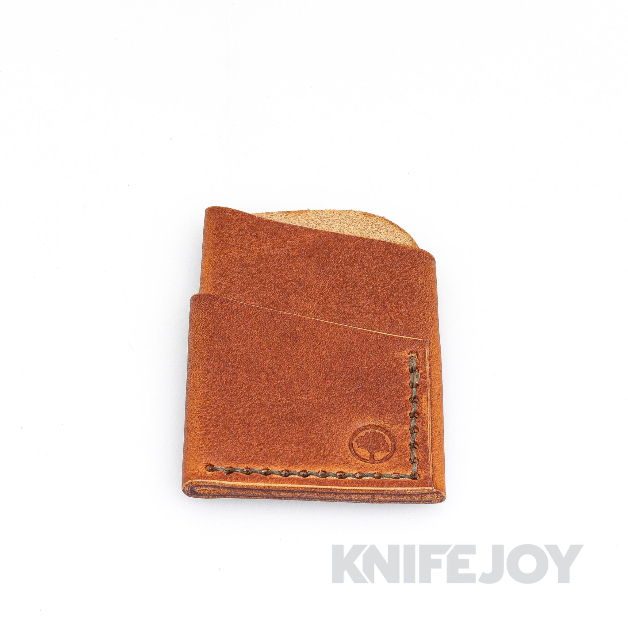 Redeemed Creations Company Slim Leather Wallet Tan with Cocoa Threads