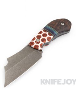 Something Obscene Company Fixed Blade Cleaver with Custom Wood/ Micarta Handles