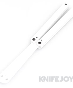 Squid Industries Knives Squiddy Trainer Balisong Butterfly Plastic White CPVC Blade with Plastic White CPVC Handles