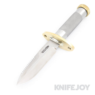 Randall Made Knives 18-5.5" SS1 KNH Attack Survival Knife Fixed Blade with Brown Sheath