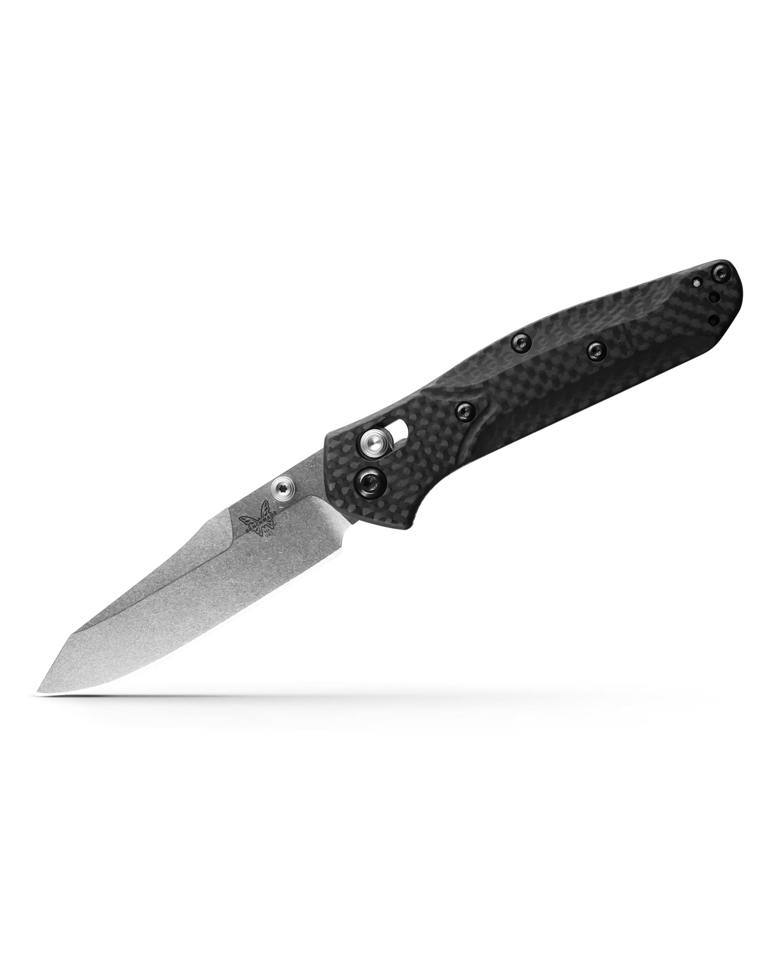 Benchmade 945-2 Mini Osborne AXIS Lock Knife Reverse Tanto Satin Blade with Carbon Fiber Handles