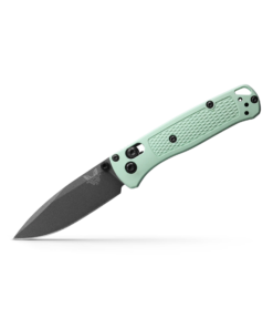 Benchmade 533GY-06 Mini Bugout Ultra Light Weight Drop Point Tungsten Gray Cerakote Blade with Sea Foam Grivory Handles