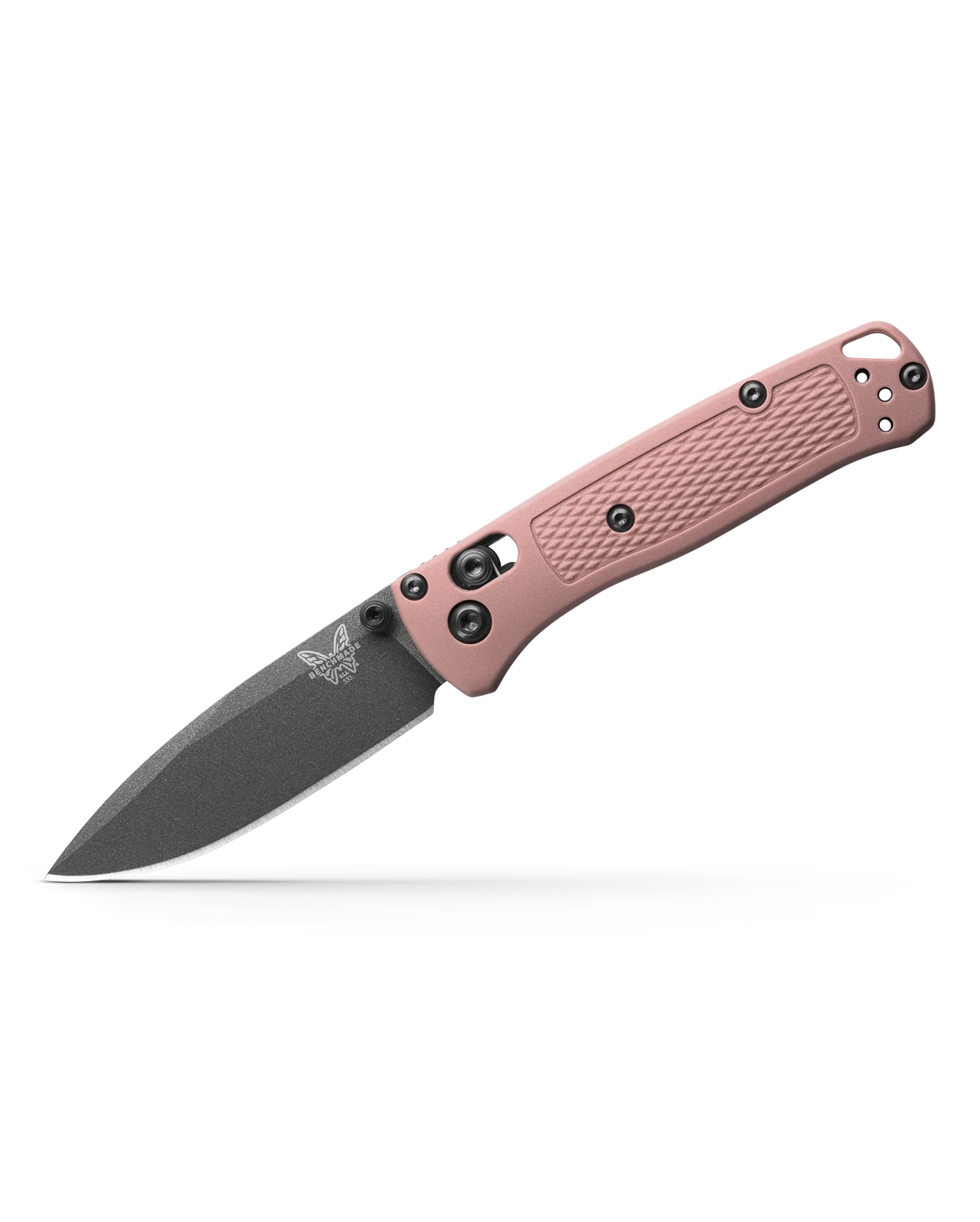 Benchmade 533BK-05 Mini Bugout Ultra Light Weight Drop Point Cobalt Black Cerakote Blade with Alpine Glow Grivory Handles