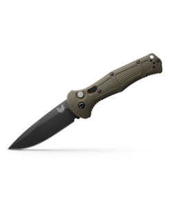 Benchmade 9570BK-1 AUTO Mini Claymore Black Blade with Ranger Green Grivory Handles (3.6" Black)