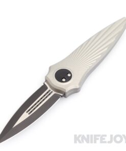 Paragon ASH-WLOCX-TSB-CA-DO-B2T Warlockx GEN2 S35VN 2Tone Black Blade with Clear Anodized Starburst Tapered Aluminum Handle/ Ti Clip