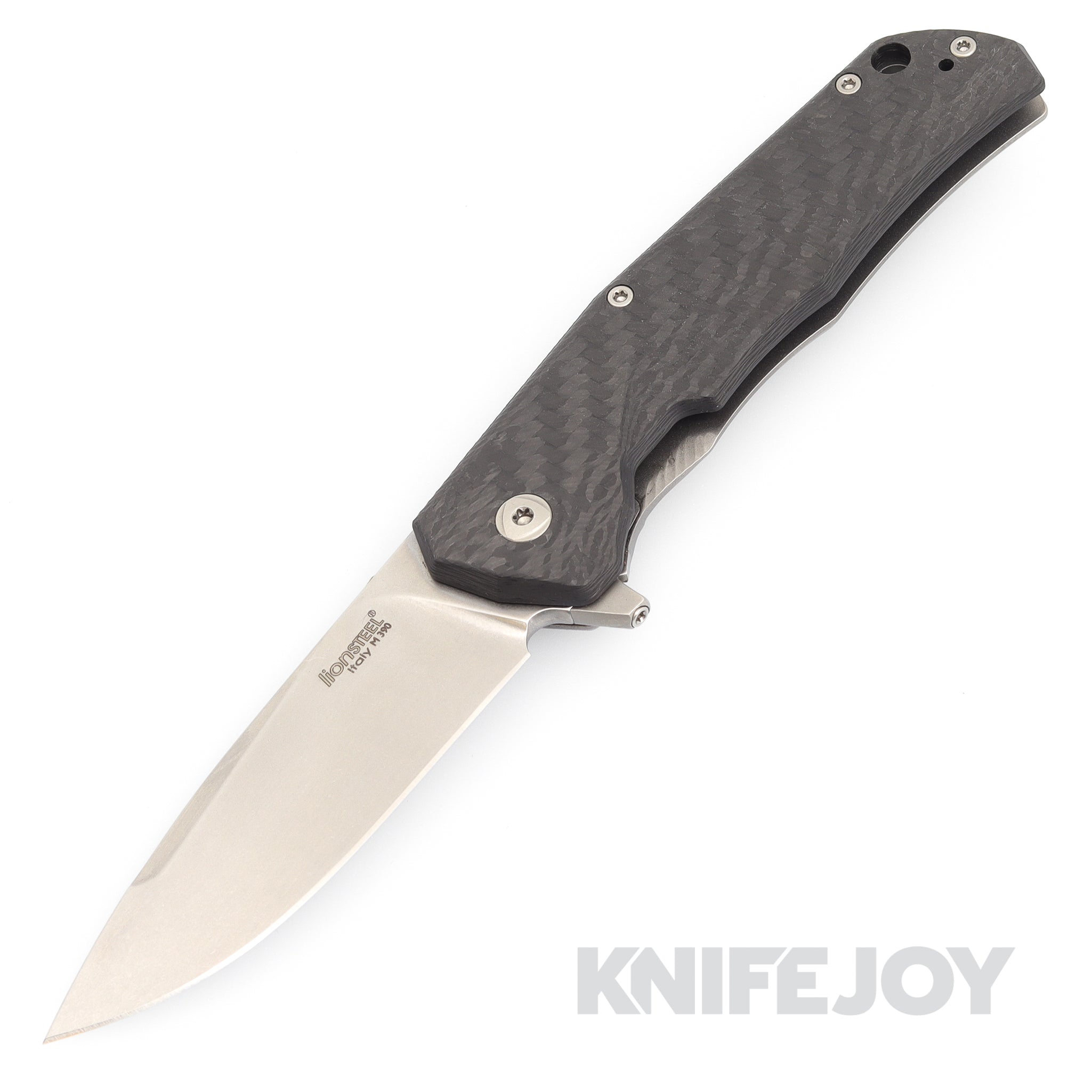 Lionsteel LSTTREFC T.R.E. Framelock Folder Stonewash M390 Blade with Carbon Fiber Handles