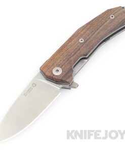 Lionsteel LSTKURST KUR Linerlock Folder Stonewashed Sleipner Blade with Santos Wood Handles Knife