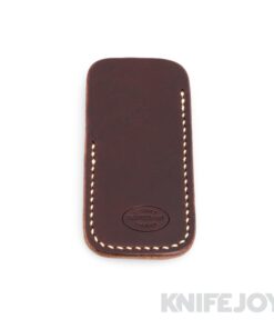 Robertson Leather Works Leather Slip Size Small Dark Brown Leather with Cream Stitching