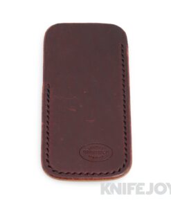 Robertson Leather Works Leather Slip Size Medium Dark Brown Leather with Black Stitching