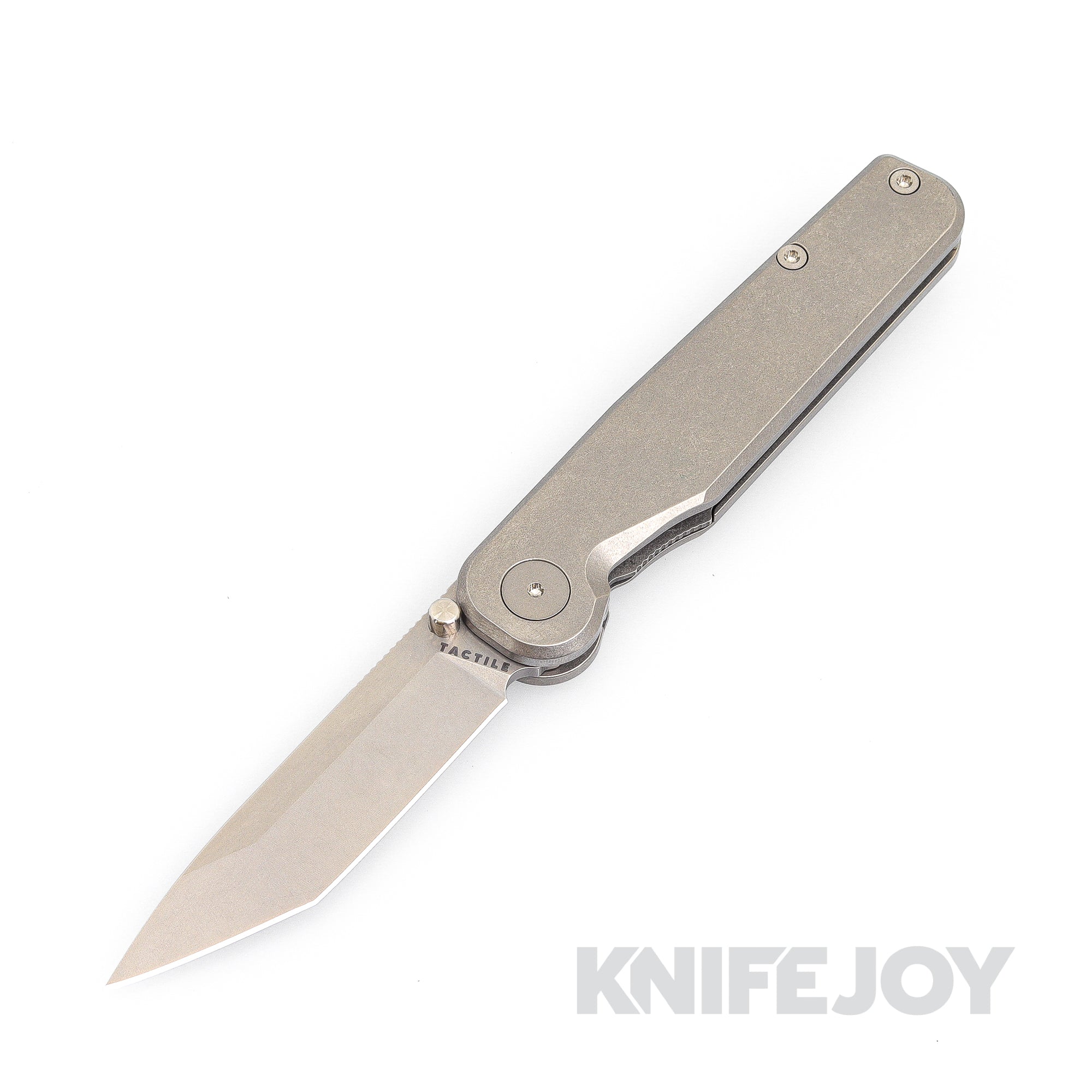 Tactile Knife Co. Rockwall Thumbstud Tanto Magnacut Blade with Titanium Handles