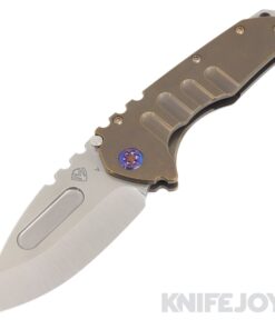 Medford Knives Praetorian "T" CPM 20CV Tumbled Drop Point Blade with Bronze Anodized Handles/ Flamed Hardware