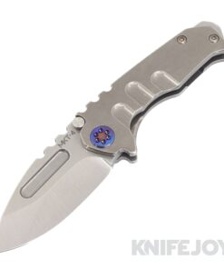 Medford Knives Micro Praetorian "T" S45VN Tumbled Drop Point Blade with Tumbled Handles/ Flamed Hardware